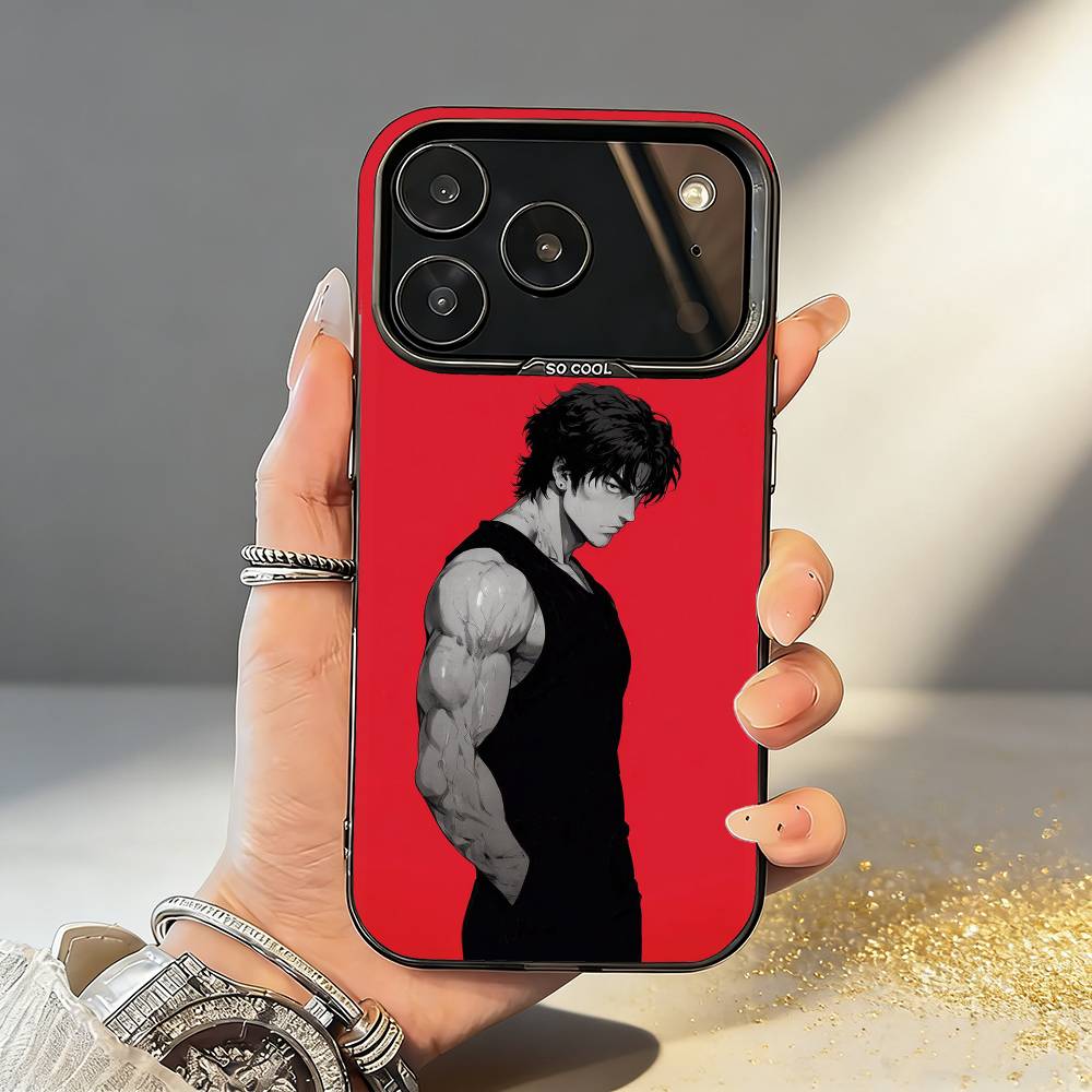Anime B-Baki H-Hanma Phone Case For iPhone17,16,15,14,13,12,11,Pro,MAX White Matte Shockproof Cover