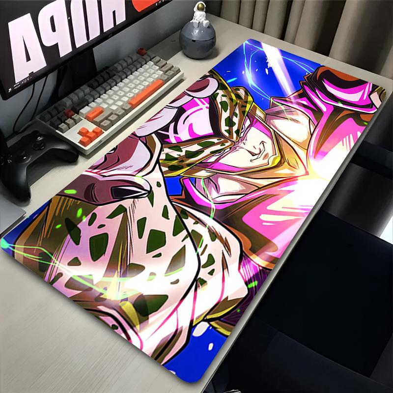 Gaming Mouse pad Dragon Ball Cell Esports Gamer Keyboard Mat Non Slip Computer Desk Mat Cool Anime DBZ Mousepad Home Desk Decor
