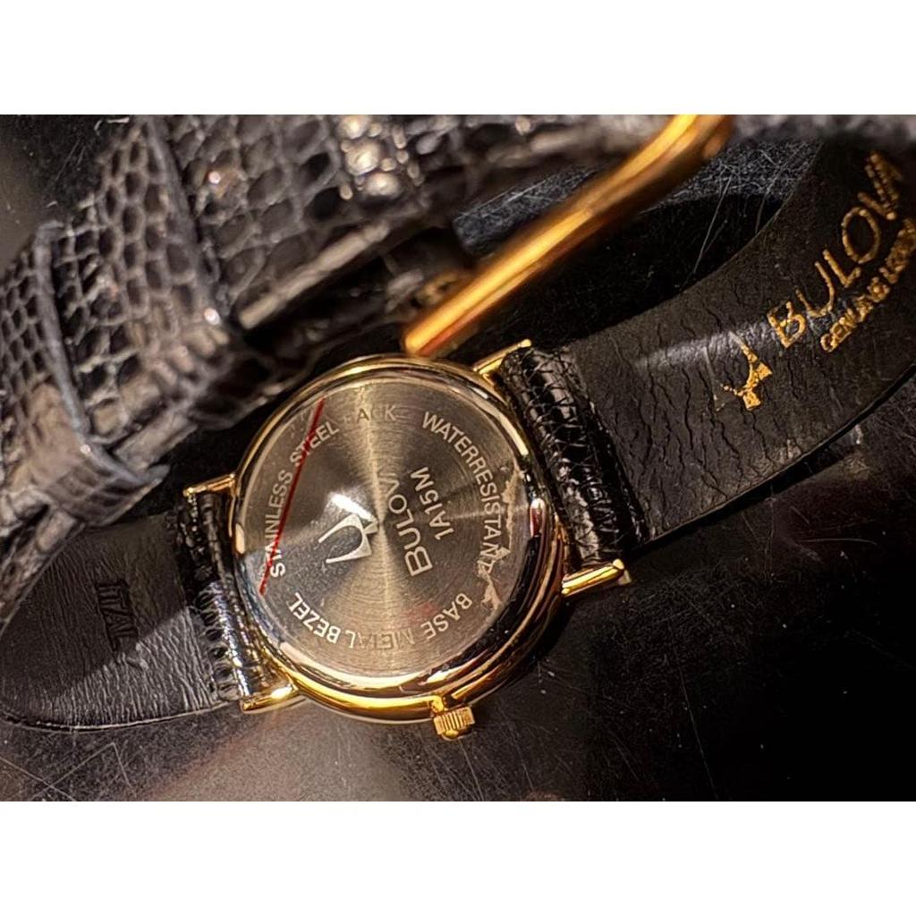 Used  (Rare) Bulova] Bulova quartz watch black/gold