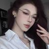 Frameless Myopia Glasses Gold Wire Small Frame Near Sight Glasses Blue Light Blocking Eye Protection eyeglasses 0 to -4.0
