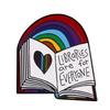 14 Styles LGBT Pride Enamel Pins Rainbow Book Cats Feather Tooth Heart Shape Brooches Lapel Badge Jewelry Gift for Partner Lover