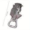 Vintage Egyptian Tutankhamun Beer Bottle Opener with Magnetic Cap Catcher, Stainless Steel Metal European Style Creative Beer Opener