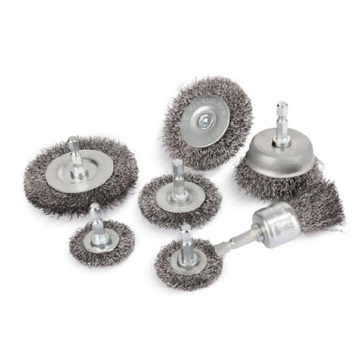 Versatilitys Steel Wire Wheel Brush With Hex Shank For Effective Metal Surfaces Treatments And Polishing Cleaning Tool