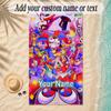 Beach TowelThe Amazing Digital Circus Custom Name Text Personalized Soft Towel for Beach Pool Indoor Home Decor Gift