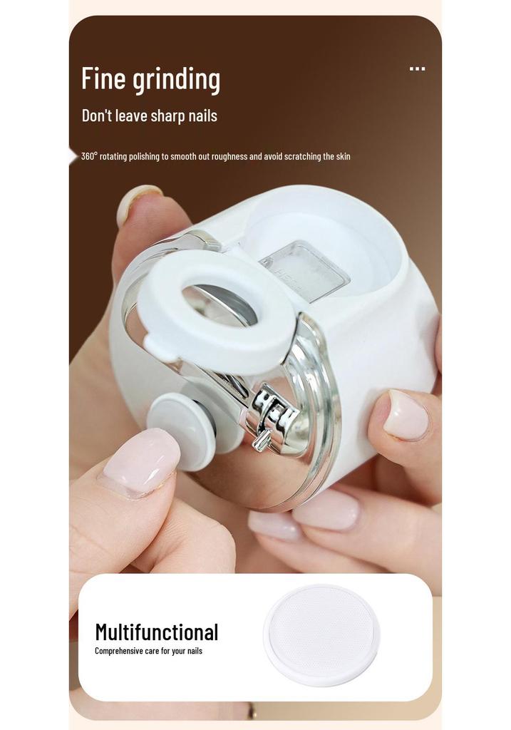 Portable Electric Nail Clipper: Automatic, Anti-Pinch Design for Elderly, Children, and Adults - Nail Grinder and Trimmer.