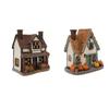 Pumpkin House LED Tabletop Decoration Resin Cottage Statue With Warm Illuminating Window for Fall Centerpieces, Fireplaces Mantels and Bedroom Shelf