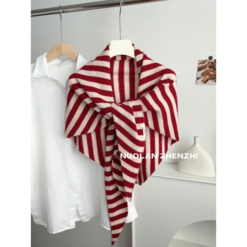 % All-wool large shawl women's winter concave shape warm shoulder pads scarf knitted triangular scarf