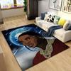 Hip Hop Art Rapper Legend Star Area Rug Large,Carpet Rug for Living Room Bedroom Sofa Doormat Decoration,Kids Non-slip Floor Mat