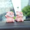 Cute Resin Pig Ornaments Small Cartoon Animal Miniatures Strawberry Pig Statues  Home Decor