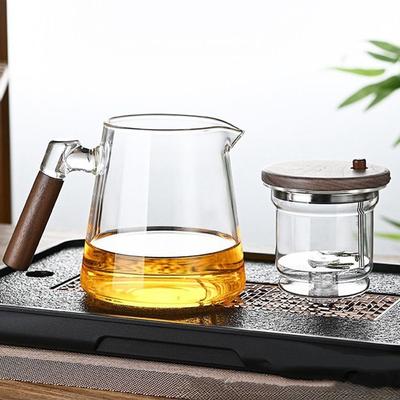 Creative Magic Cam Çaydanlık 750ml Demlikli Isıya Dayanıklı Çaydanlık Basınç Kontrolü Büyük Kapasiteli Tek Düğmeli Filtreli Çaydanlık