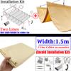 Outdoor Retractable Sun Shade Sail Waterproof Sun Canopy UV Protection Pergola Shade Net for Garden Patio Courtyard Backyard