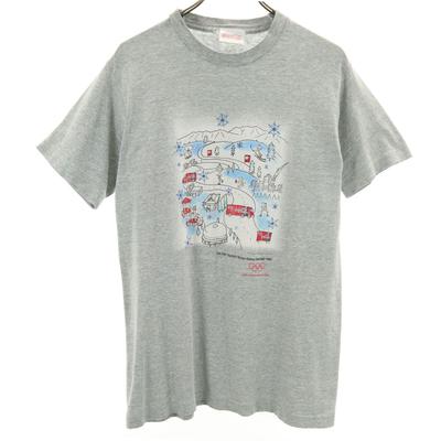 CocaCola 90s NAGANO1998 OLYMPIC Old Short Sleeve T-shirt M Single Stitch Men's Used