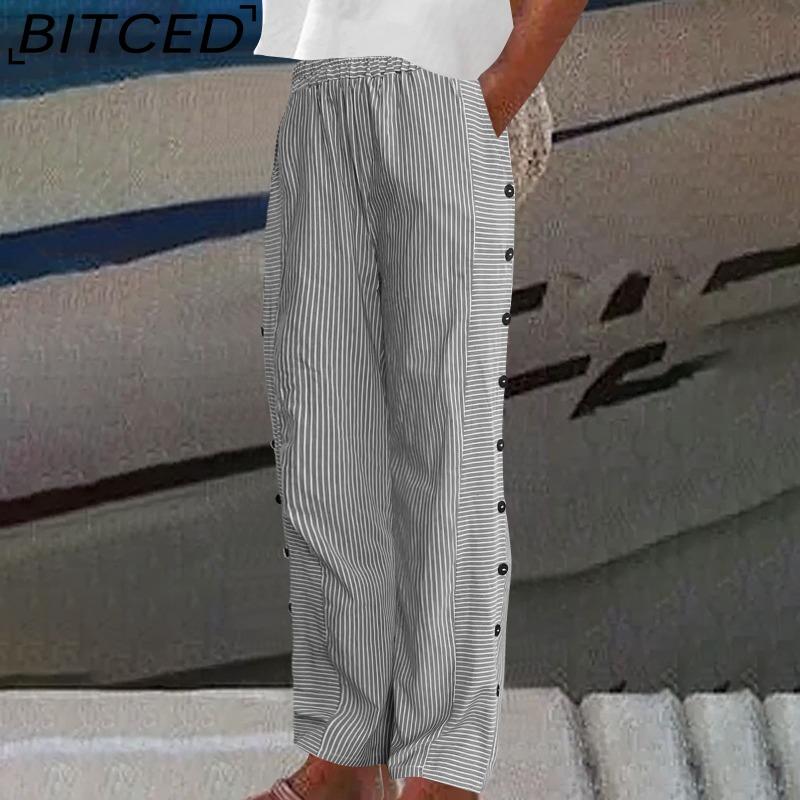 BITCED Dámské módní ležérní jednobarevné kalhoty a capris