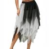 Women's Irregular Mesh Midi Skirt, High,waisted Versatile Half Skirt