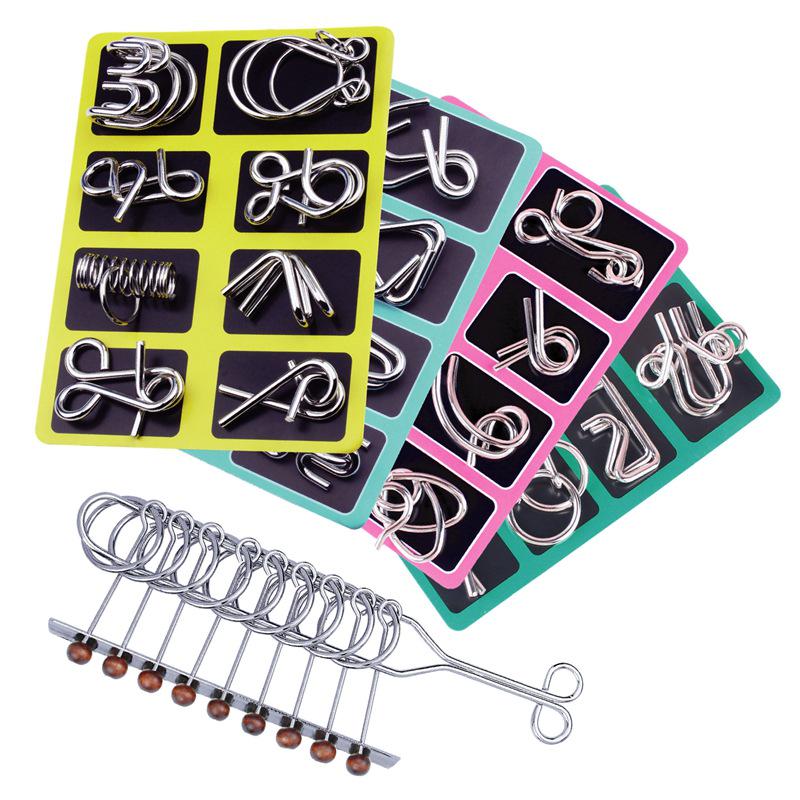 Viral Puzzle: Brain-Teasing Nine-Linked Rings – Fun Gift for Adults & Kids