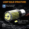2pcs High Power Car LED Bulbs 1156 BA15S P21W BAU15S PY21W 1157 P21/5W T20 7440 W21W Canbus 144SMD Turn Signal Lamp Brake Reverse Tail Light 12V