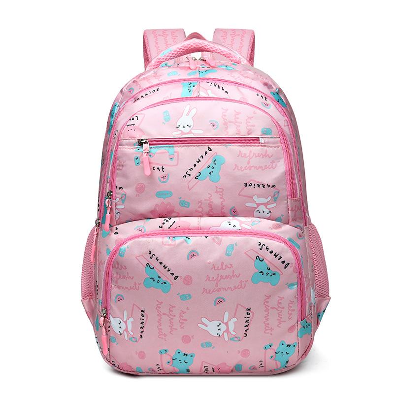 New Schoolbag, Primary School Children's Girls' Fashion Backpack, Lightweight Burden Reduction Spine Backpack