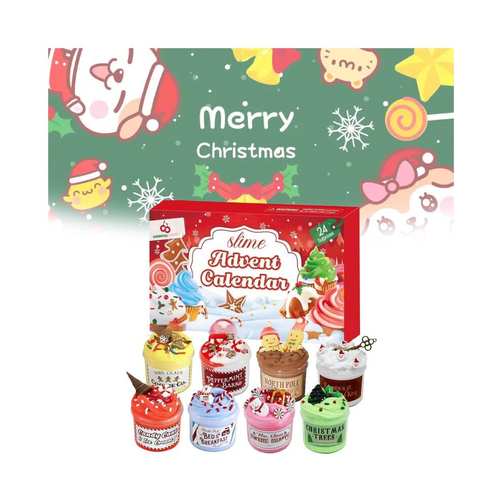 24 Days Christmas Of Slime Kit Countdown Calendar Butter Slime Stress Toy Relief