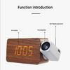 Projection Alarm Clock for Bedroom 180° Rotatable Projector On Ceiling Duals Loud Alarm Clock Electric Digital Clock
