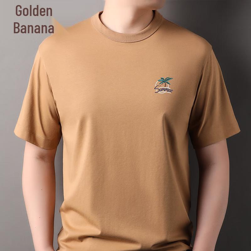 Men s Cotton Blend Round Neck Short Sleeve T-Shirt 4XL