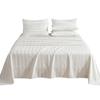 Cross-Border Satin Stripe Bed Sheet & Pillowcase Set for Oversized Double Bed