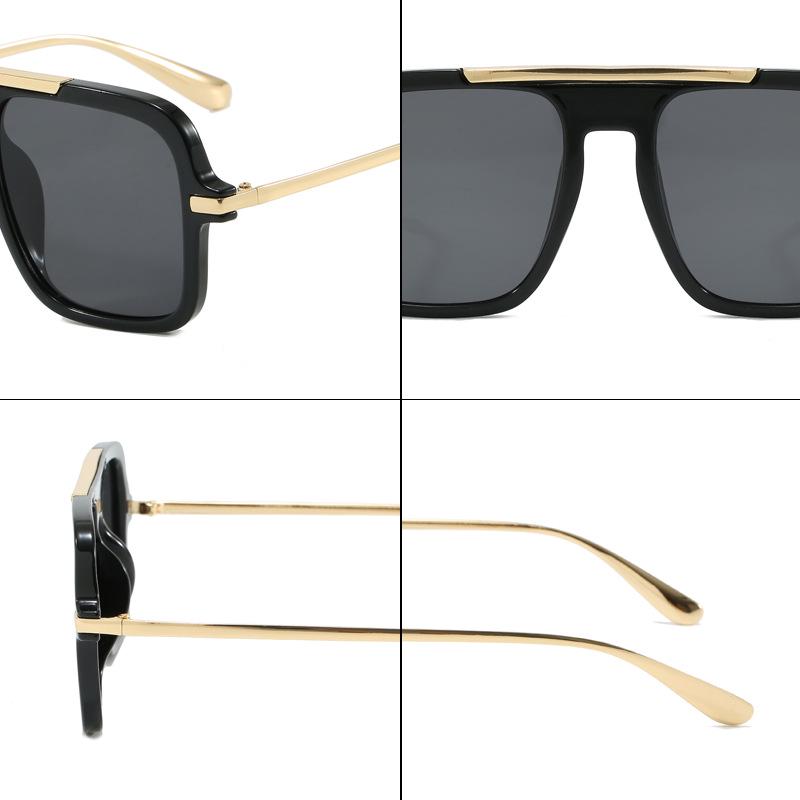 New Trendy Large Square Sunglasses for Women & Men - Fashionable, Versatile, High-End Feel, Sun Protection, Perfect for Cycling