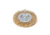 Wire Wheel Brush with Mandrel - Corrugated Wire Dia 6/80 Mm / Teger