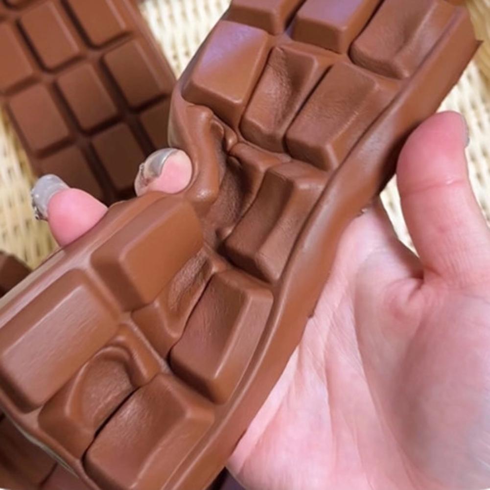 Chocolate Squishy Toy Slow Rising Squeeze Toy Chocolate Bar Brick Squishy Fidget Toy Anti Stress Release Hand Relax Gift Toy