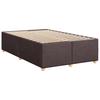 Box Spring Bed with Mattress Dark Brown 120x200 Cm Fabric