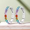 Orstarry S925 Sterling Silver Color Zircon Minimalist Design Earrings Hoop Earrings for Women Jewelry Original Party Trendy Gift