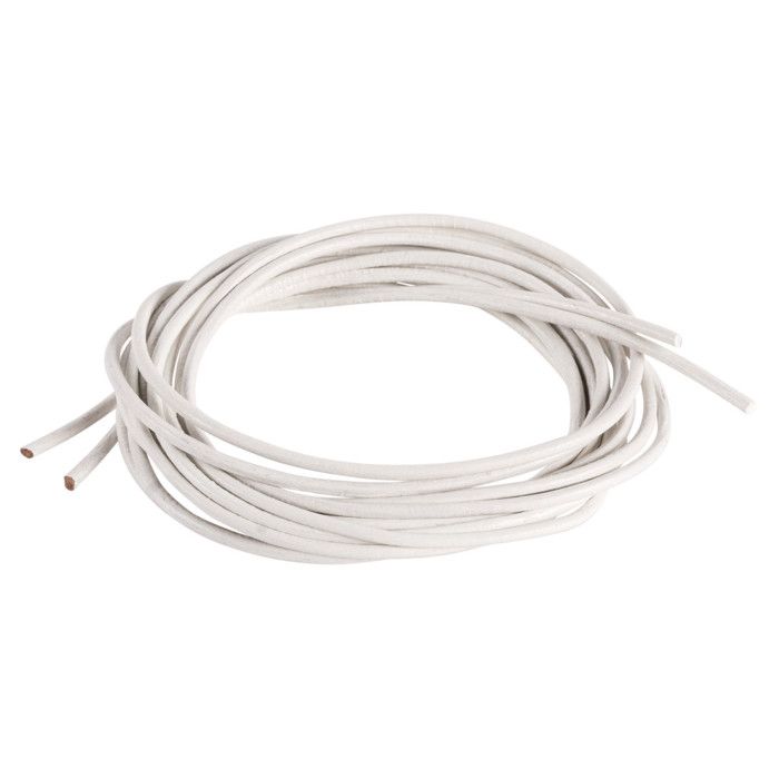 Lanières rondes en cuir de chèvre 1,5mmø, noir, 100 cm, 2 pièces