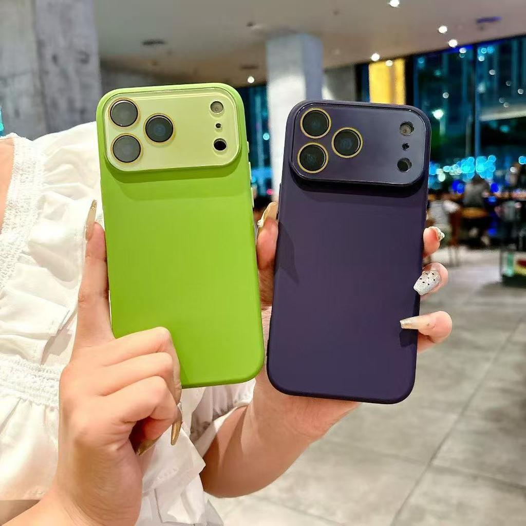 Applicable to iPhone17 liquid silicone mobile phone case Apple 16promax anti-drop full bag with lens film protective case