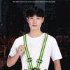 Reflective Vest for Cycling, Night Running, Sanitation, and Construction with Elastic Suspenders for Visibility and Safety