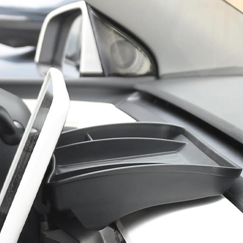 For Tesla Model 3 Y ETC Dashboard Screen Rear Storage Box Tray Tissue Box Invisible Support Organizer Interior Car Accessories