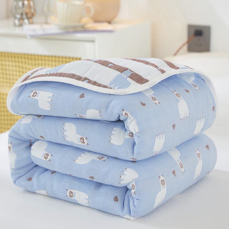 Premium A-grade Pure Cotton 6-Layer Gauze Comforter & Nap Blanket