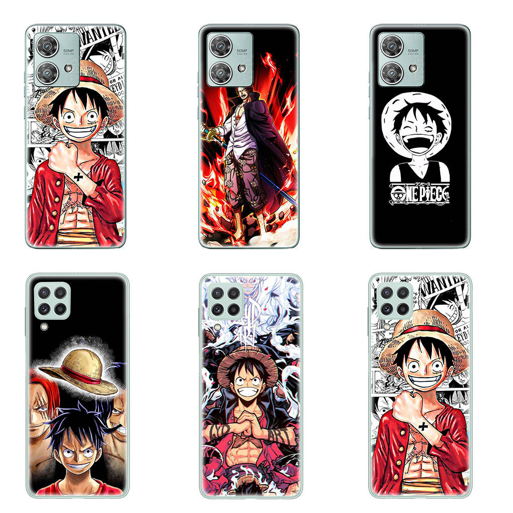 Für Motorola Moto Edge 40 30 neo G54 G24 G84 iPhone 15 14 Xiaomi Redmi Note 13 12 11 Pro Samsung Galaxy A54 Shanks Rote Haare One Luffy Piece Handyhülle
