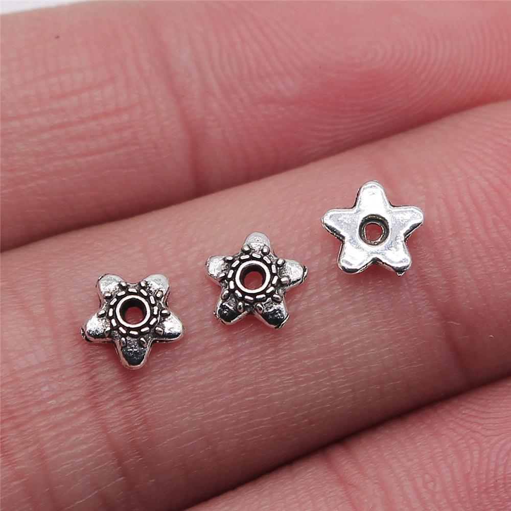 100pcs Flower Torus Shape Alloy Beads Caps Jewelry Findings Spacer Beads For Jewelry Making Charms Necklace Bracelets