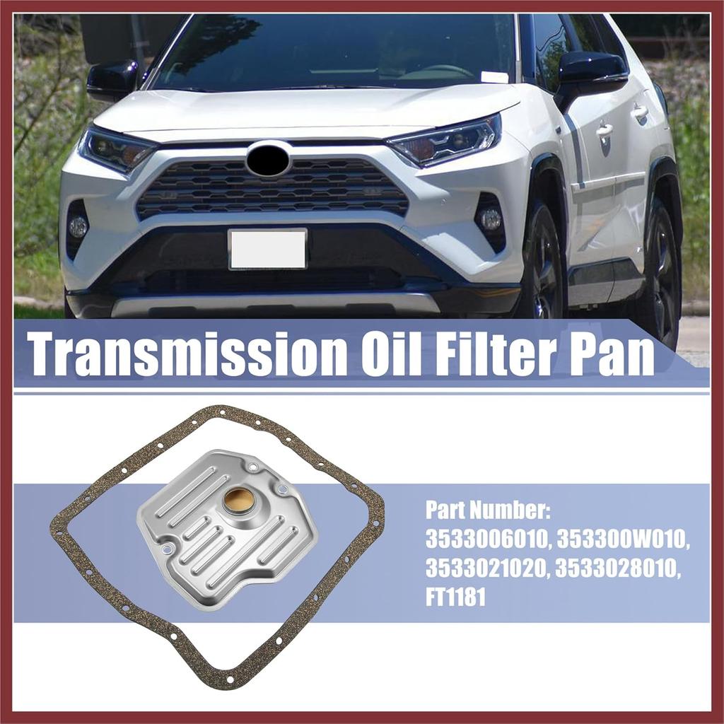 1 Set Transmission Filter Oil Pan Gasket Kit for Lexus ES300 RX300 for Toyota Camry Highlander RAV4 3533006010 353300W010 Transmission Valve Pan