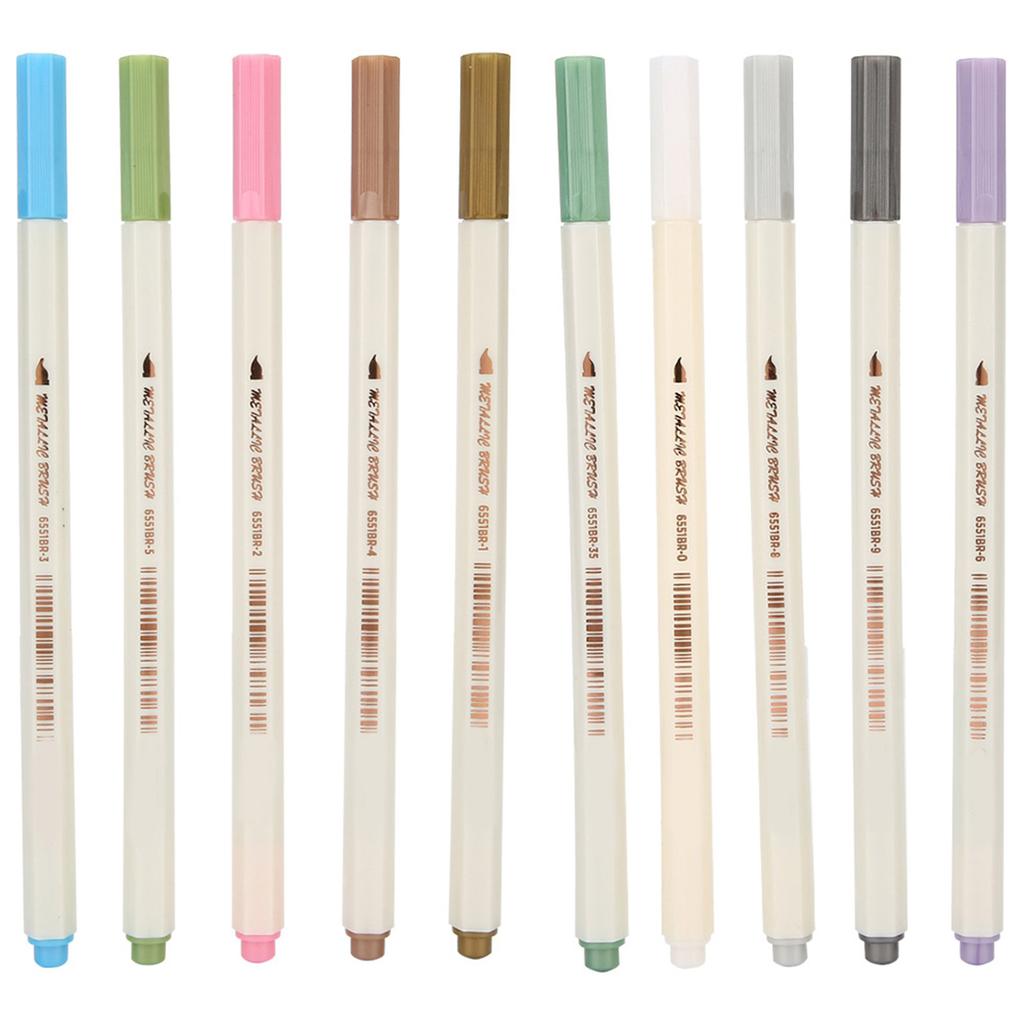 Soft Head Metal Paint Pen Art Supplies Painting Tools for Album Cover  Dark Paper6551BR Soft Pen