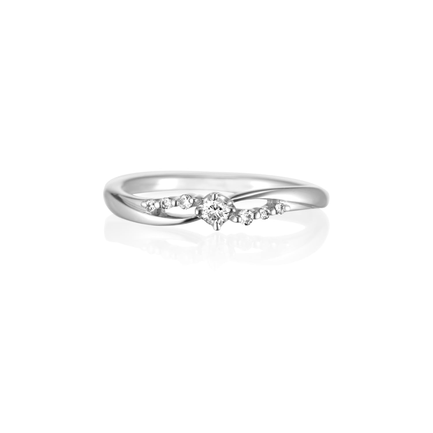 

Diamond 10K White Gold Japanese Size 111246143211 4℃ Ring, 12,