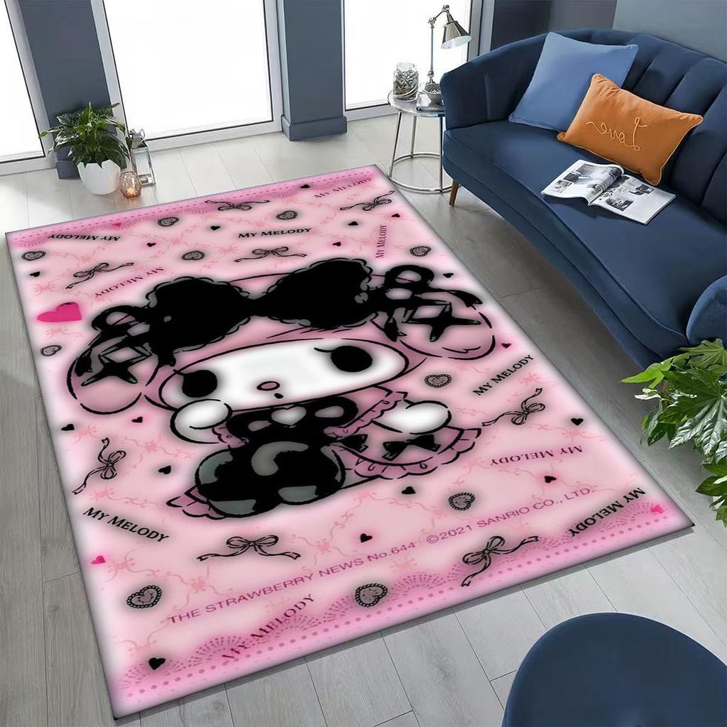 27 Style Cute My Melody Sanrio Rug for Bedroom Living Room Sofa Home Doormat Decor, Large Kids Play Non-slip Floor Mat Gift