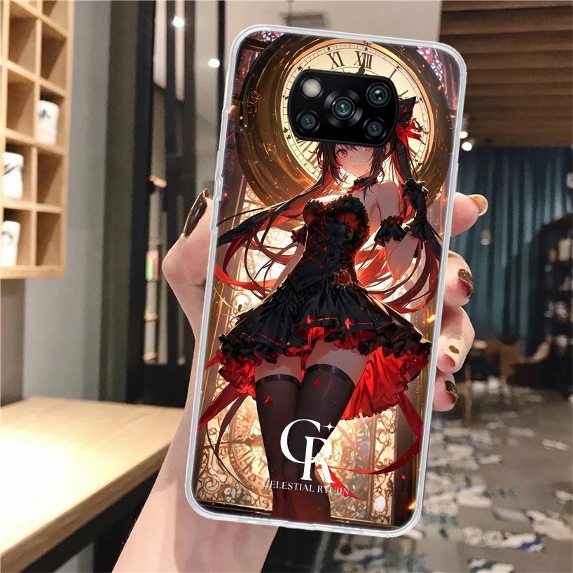 Date A Live Tokisaki Kurumi Soft Phone Case For Xiaomi Poco X3 X5 X6 X7 Pro X4 NFC F7 Ultra F6 F5 M6 M5S M4 M3 F4 Gt F3 Fundas C