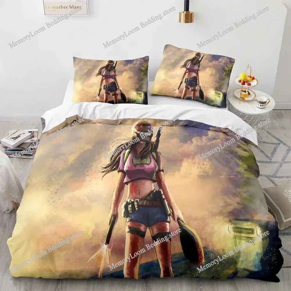 3D Print PUBG Game BATTLEGROUNDS Bedding Set Duvet Cover Bed Set Quilt Cover Pillowcase Comforter King Queen Size Boys Adult