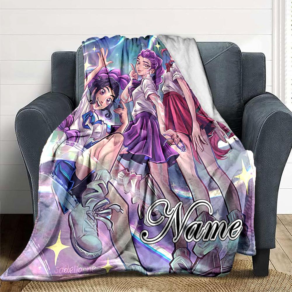 Custom Name Hunter'S Purple Dream Party Blanket For Couch Bed Plush Cozy Fuzzy Blanket Super Soft Warm Blankets For Fall And Winter 0916206