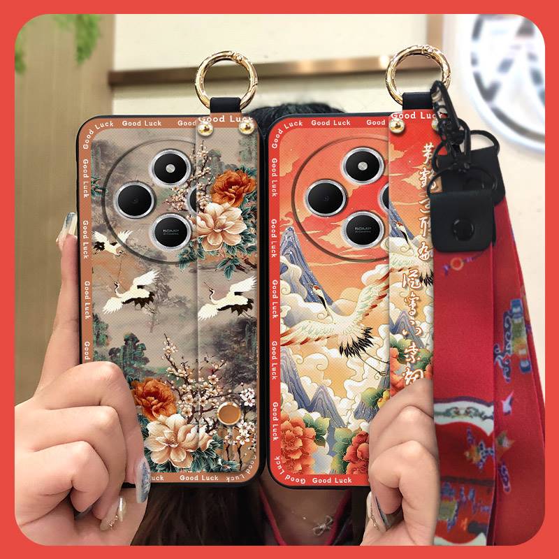 Protective Waterproof Phone Case For Redmi 14C 4G/14R 5G/A3 Pro 4G/POCO C75 Back Cover Chinese style Elderly lady Ring