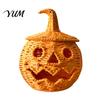 Dekorativer Aufbewahrungskorb für den Herbst, handgewebte Kürbislaterne, Vintage rustikale Halloween-Dekoration, hohles Lächeln, mehrstufige Party-Zubehörteile