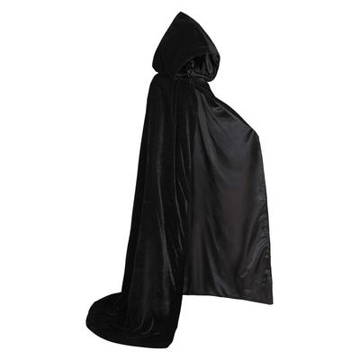 Adult Long Witchcraft Vampire Robe Hooded Cloak Halloween Party Cosplay Costume Black Medieval Cloaks Kids Dress Up Costume