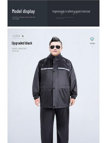 Extra Large Full-Body Raincoat and Pants Set for Cycling