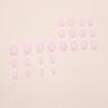 Simple naked pink white French temperament European and American style removable wearing armor 24 pieces press on nails