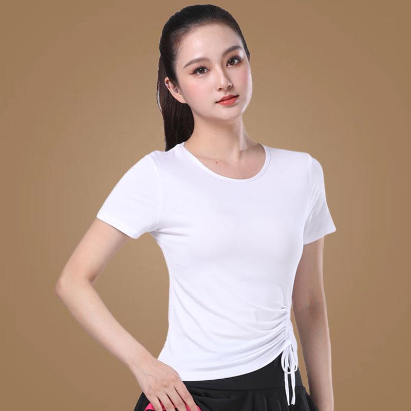 Women's Modal Square Dance Top: Summer Practice & Performance T-Shirt for Middle-Aged & Elderly
